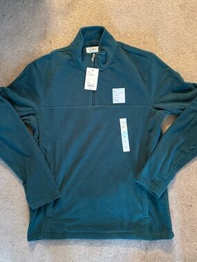 croft & barrow Teal Half-Zip Fleece Pullover